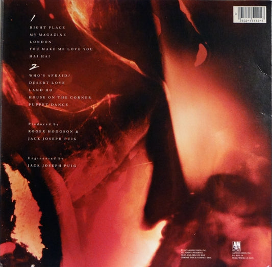 Roger Hodgson : Hai Hai (LP, Album)