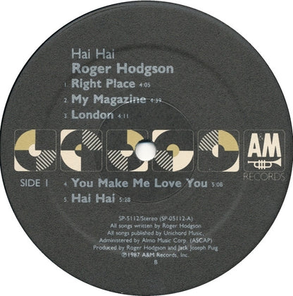 Roger Hodgson : Hai Hai (LP, Album)