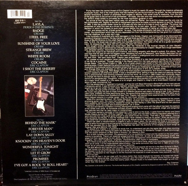 Eric Clapton : The Cream Of Eric Clapton (LP, Comp, Not)