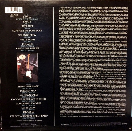 Eric Clapton : The Cream Of Eric Clapton (LP, Comp, Not)