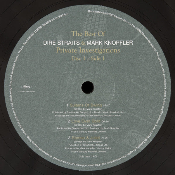 Dire Straits &  Mark Knopfler : Private Investigations (The Best Of) (2xLP, Comp, 180)