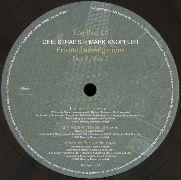 Dire Straits &  Mark Knopfler : Private Investigations (The Best Of) (2xLP, Comp, 180)