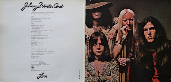 Johnny Winter And : Live Johnny Winter And (LP, Album, RE, Gat)