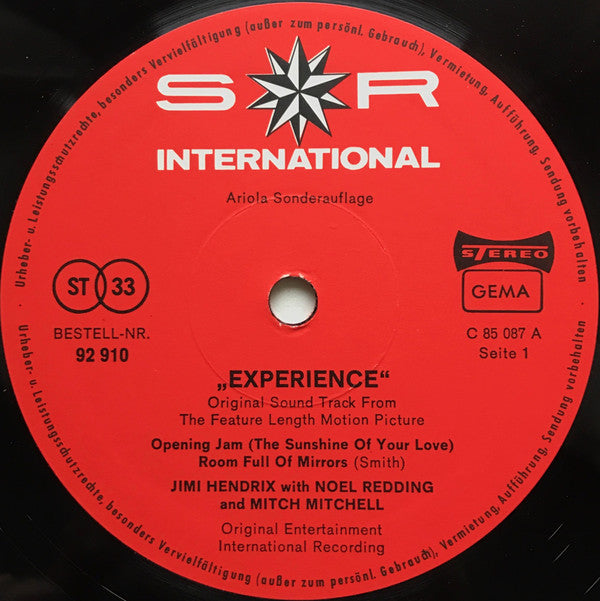 Jimi Hendrix With Noel Redding And Mitch Mitchell : Experience (LP, Album, S/Edition)