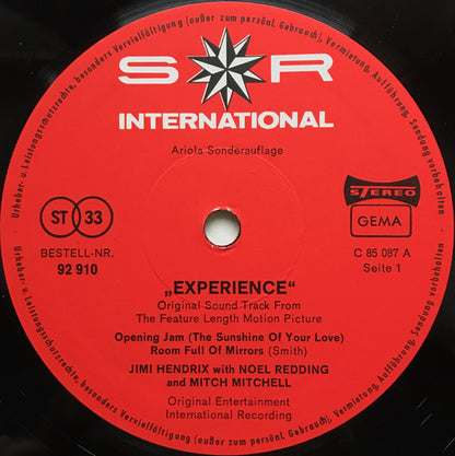 Jimi Hendrix With Noel Redding And Mitch Mitchell : Experience (LP, Album, S/Edition)