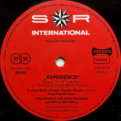 Jimi Hendrix With Noel Redding And Mitch Mitchell : Experience (LP, Album, S/Edition)