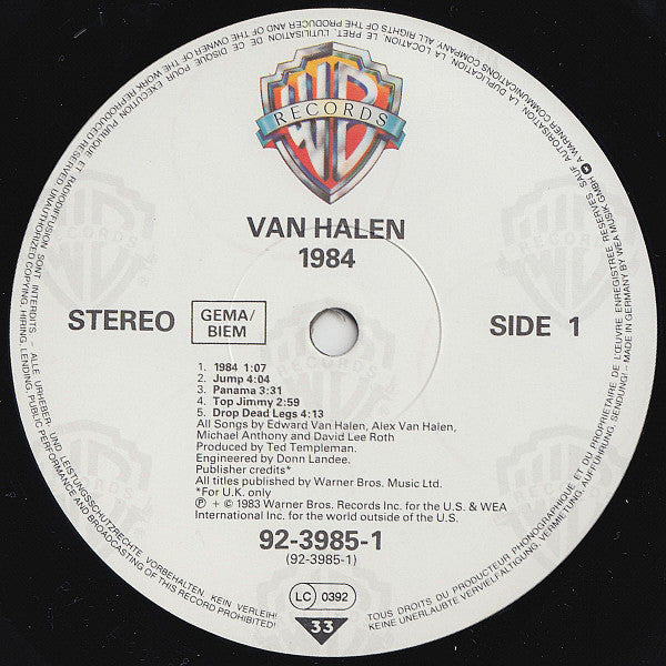 Van Halen : 1984 (LP, Album)
