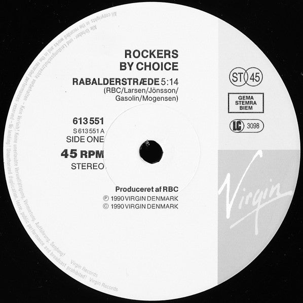 Rockers By Choice : Rabalderstræde / Gud Bevare Danmark (12")