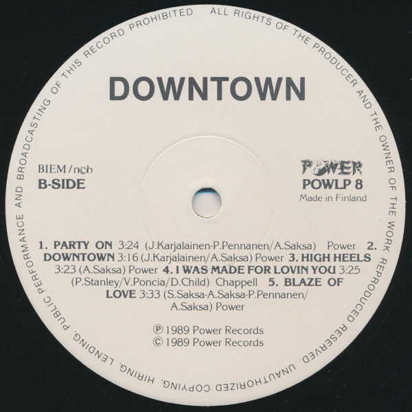 Downtown (2) : Downtown (LP, Album)