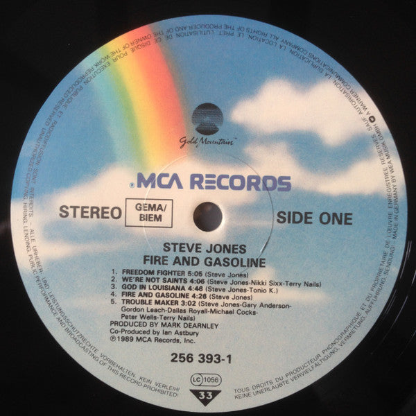 Steve Jones (2) : Fire And Gasoline (LP, Album)