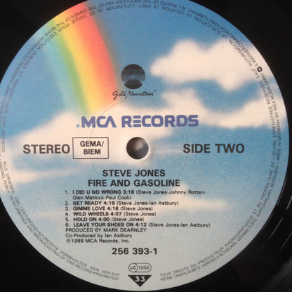 Steve Jones (2) : Fire And Gasoline (LP, Album)