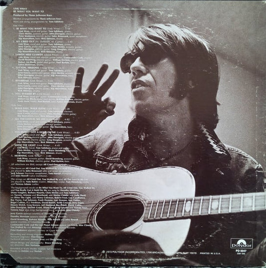 Link Wray : Be What You Want To (LP, Album, Scr)