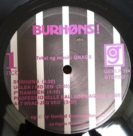 Gnags : Burhøns! (LP, Album, Bla)