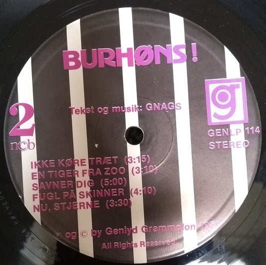 Gnags : Burhøns! (LP, Album, Bla)
