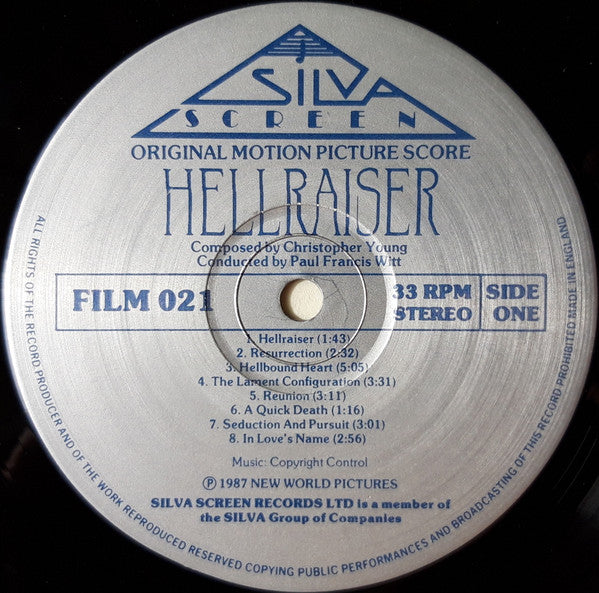 Christopher Young : Hellraiser (Original Motion Picture Score) (LP, Album)