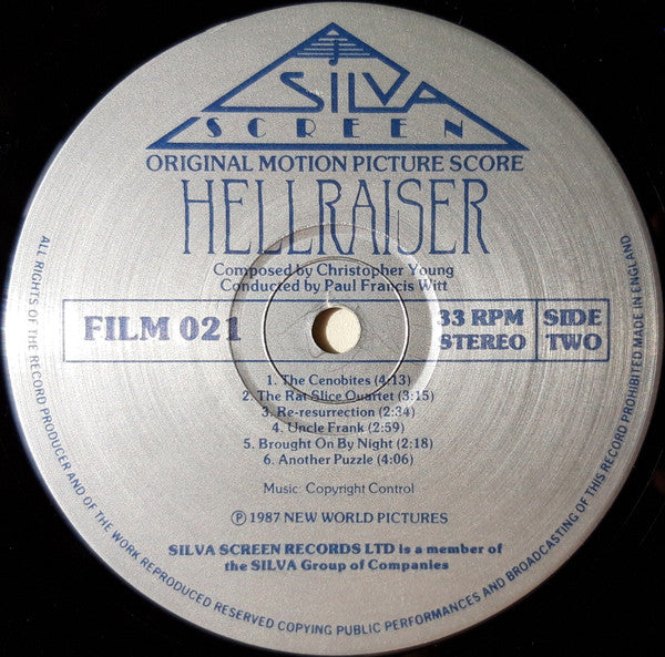 Christopher Young : Hellraiser (Original Motion Picture Score) (LP, Album)