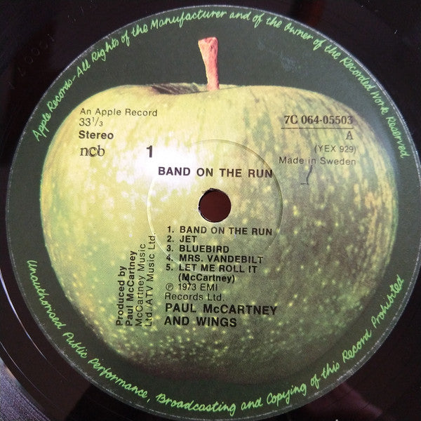 Paul McCartney And Wings* : Band on the Run (LP, Album, RE)