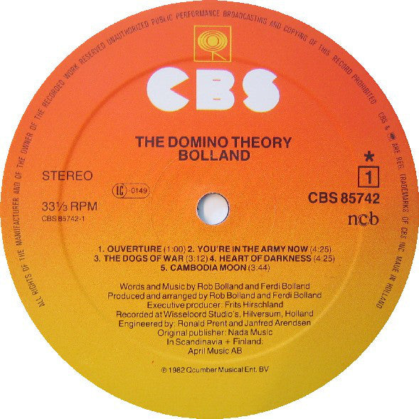 Bolland* : The Domino Theory (LP, Album)