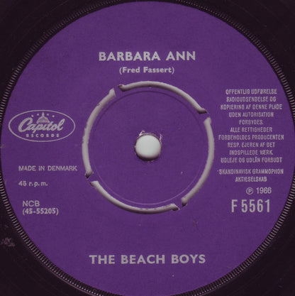 The Beach Boys : Barbara Ann / Girl Don't Tell Me (7")