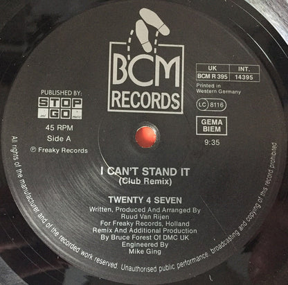 Twenty 4 Seven Featuring Captain Hollywood : I Can't Stand It! (The Remix) (12")