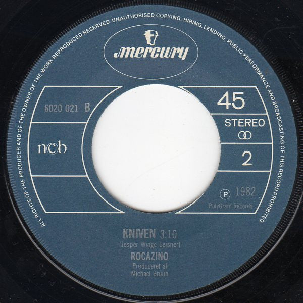 Rocazino : Elsk Mig I Nat / Kniven (7", Single)