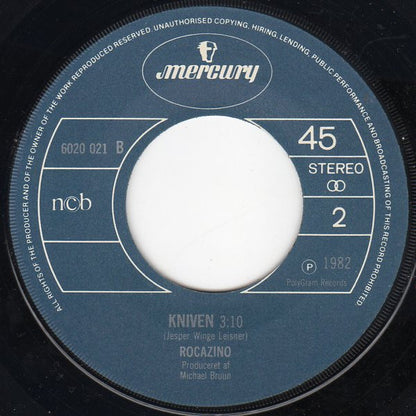 Rocazino : Elsk Mig I Nat / Kniven (7", Single)