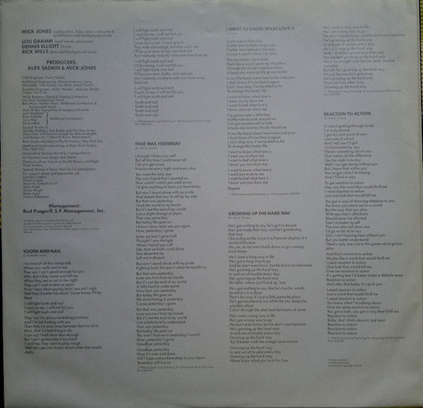 Foreigner : Agent Provocateur (LP, Album, Tel)