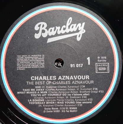 Charles Aznavour : The Best Of Charles Aznavour (LP, Comp, RE, Gat)