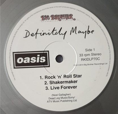 Oasis (2) : Definitely Maybe (2xLP, Album, Ltd, RE, RM, Sil)