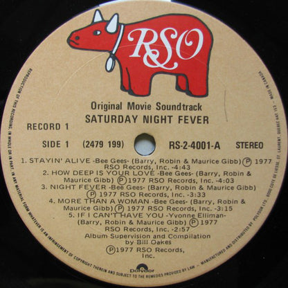 Various : Saturday Night Fever (The Original Movie Sound Track) (2xLP, Album, Comp)