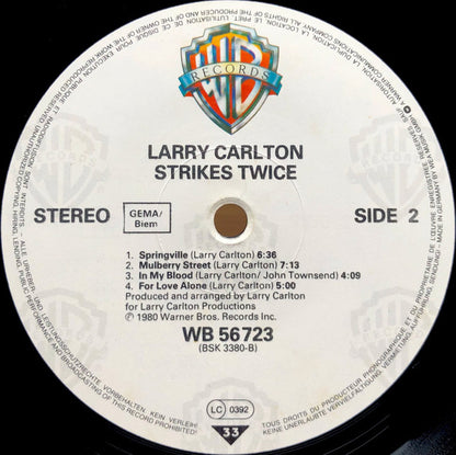 Larry Carlton : Strikes Twice (LP, Album, RE)
