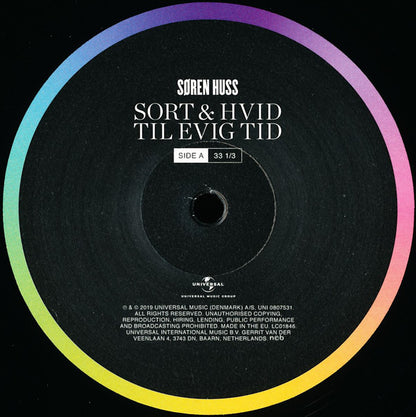 Søren Huss : Sort Og Hvid Til Evig Tid  (LP, Album)
