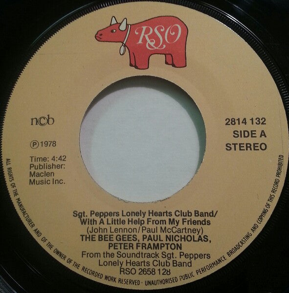 Bee Gees, Peter Frampton : Sgt. Pepper's Lonely Hearts Club Band / With A Little Help From My Friends (7", Single)