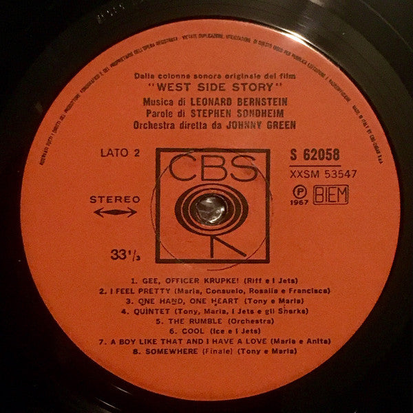 Leonard Bernstein : West Side Story (The Original Sound Track Recording) (LP, Album, Gat)