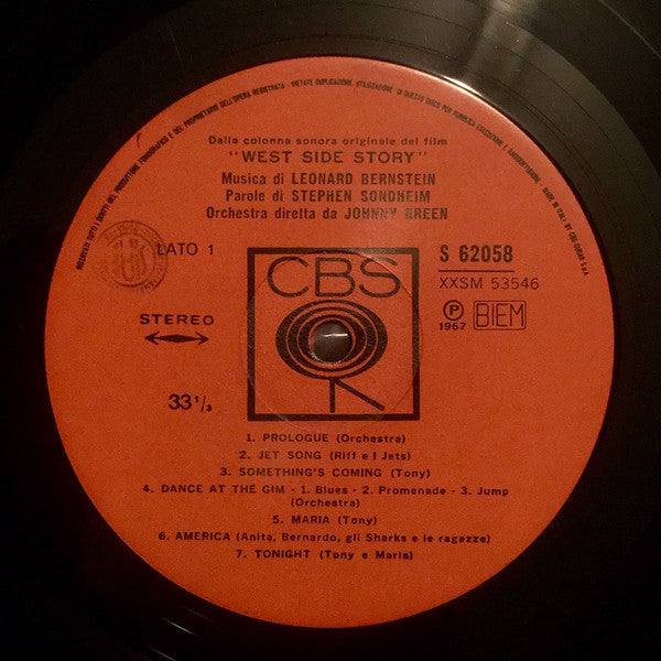 Leonard Bernstein : West Side Story (The Original Sound Track Recording) (LP, Album, Gat)