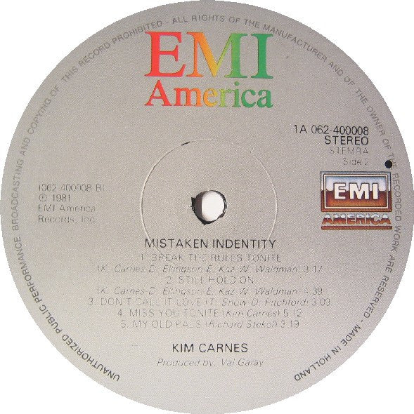 Kim Carnes : Mistaken Identity (LP, Album)