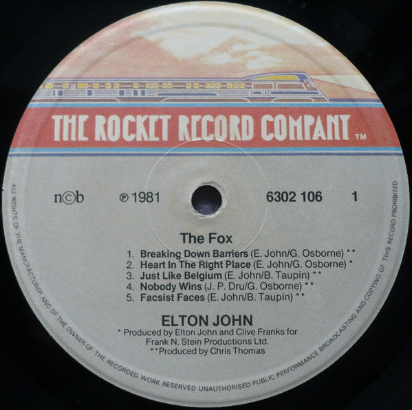 Elton John : The Fox (LP, Album)