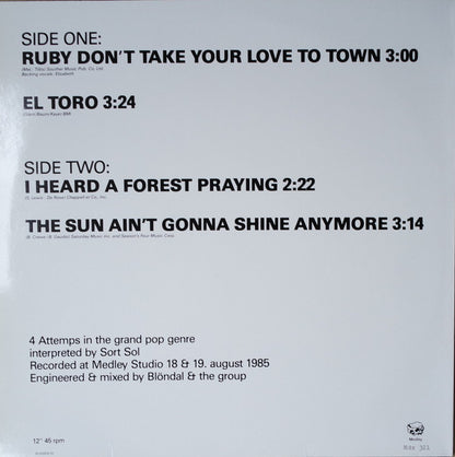 Sort Sol : Ruby Don't Take Your Love To Town (12", EP, RE)