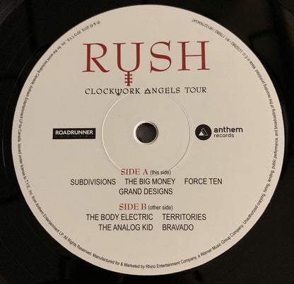 Rush : Clockwork Angels Tour (Box, Album + LP + LP + LP + LP + LP, S/Sided, Etch)
