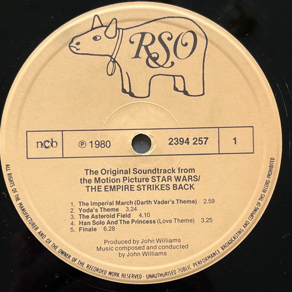 John Williams (4), London Symphony Orchestra : Star Wars: The Empire Strikes Back (The Original Soundtrack From The Motion Picture) (LP)