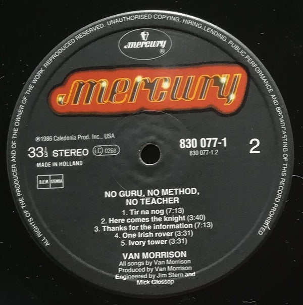 Van Morrison : No Guru, No Method, No Teacher (LP, Album)