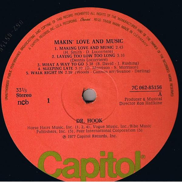 Dr. Hook : Makin' Love And Music (LP, Album)