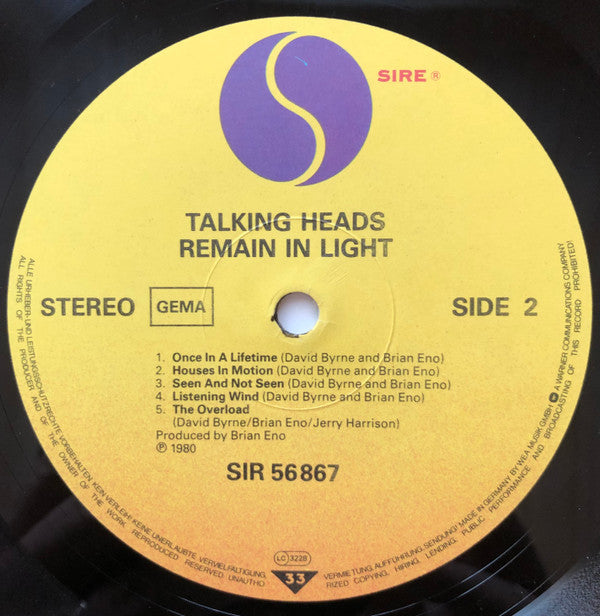 Talking Heads : Remain In Light (LP, Album, RE)