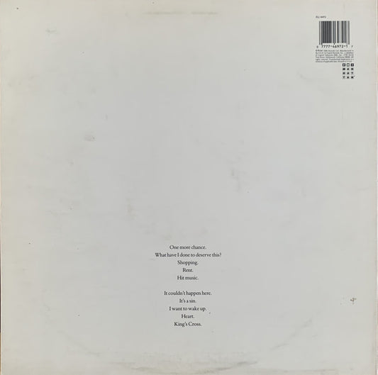 Pet Shop Boys : Actually (LP, Album, All)