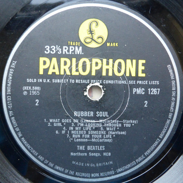 The Beatles : Rubber Soul (LP, Album, Mono, 2nd)