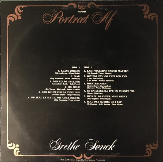 Grethe Sønck : Portræt Af Grethe Sønck (LP, Comp)