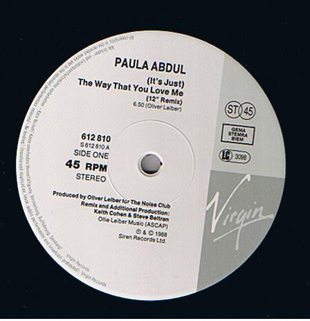 Paula Abdul : (It's Just) The Way That You Love Me (12")