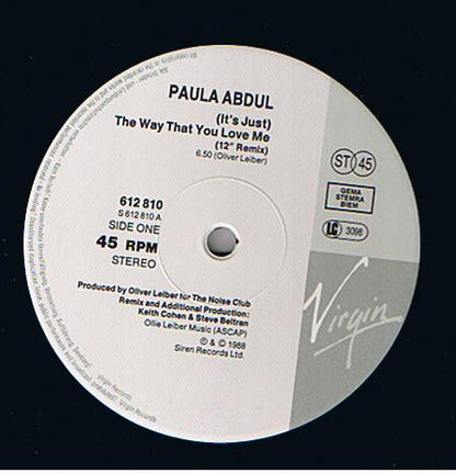 Paula Abdul : (It's Just) The Way That You Love Me (12")
