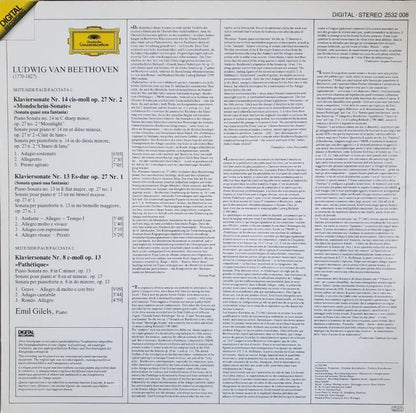 Ludwig van Beethoven – Emil Gilels : Sonaten - »Pathétique«·»Mondschein/Moonlight« (LP, Dig)