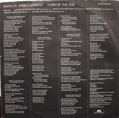 Barclay James Harvest : Turn Of The Tide (LP, Album)